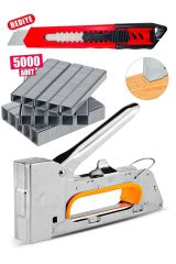 Çok Amaçlı  Dekorasyon Mobilya Ahşap Çerçeve Çakma Manuel Zımba Tabancası 5000 Zımba Hediyeli