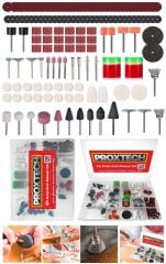 Çantalı Organizer 220Parça Gravür Cam Oyma Delme Parlatma Taşlama Zımpara Dremel Gravür Oyma Çantası