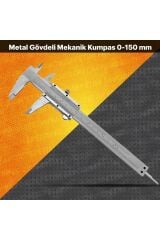 Paslanmaz Yüksek Kalite Metal Gövdeli Mekanik Kumpas 0-150 mm