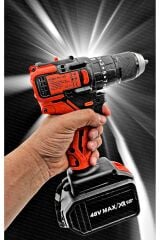 Premium Darbeli Özel PVC Çantalı Kömürsüz Bakır Motor, Güçlendirilmiş Vidalama Matkap Premium Set