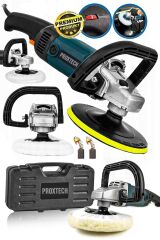 Premium Profesyonel 6 Kademeli Devirli  Sünger Setli Zımpara Pasta Cila Polisaj Makinesi Ful Paket