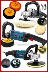 Premium Profesyonel 6 Kademeli Devirli  Sünger Setli Zımpara Pasta Cila Polisaj Makinesi Ful Paket