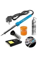 Full Takım 60w Lehim Makinesi - Kalem Havya -Leyim Tel -Pasta Stand -Silikon Tabancası,Lehim Pompası
