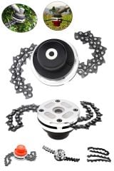 Craftex Motorlu Tırpan Universal Metal Başlık | Zincirli Tırpan Aparatı Başlığı Ot Çalı Biçme Seti