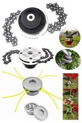 Craftex Motorlu Tırpan Universal Metal Başlık | Zincirli Tırpan Aparatı Başlığı Ot Çalı Biçme Seti