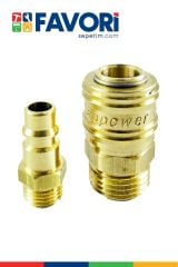 Craftex Kompresörler için Kompresör Stoper Hava Jakı Hortum Gövde 1/4 Erkek  ve Dişi Paket