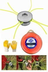 Craftex Çok Fonksiyonlu Motorlu Tırpan Ot Çim Biçme Universal Metal Başlık |4mm 28mt Misine Seti