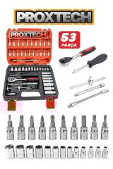 Combo Lokma Anahtar Tamir Takımı 53 adet 1/4 Cırcır Tork Anahtarı Soket Seti Oto Tamir Alet Seti