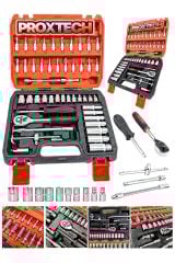 Combo Lokma Anahtar Tamir Takımı 53 adet 1/4 Cırcır Tork Anahtarı Soket Seti Oto Tamir Alet Seti