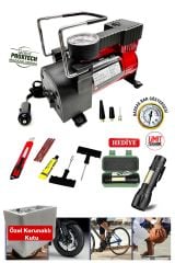 Araç Lastik Şişirme  12 V Araba Oto Araç Lastik Şişirme Pompası 160 PsimetalGövde KompresörCombo Set