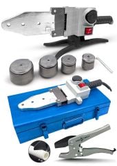 Ağır Hizmet Çift Residans Isı Ayarlı Pprc Plastik Boru Kaynak Makinesi Çantalı Pro Makaslı Set