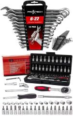 58 Parça Cırcır Lokma Takımı Otomatik Cırcırlı 1/4'' 12 Parça Kombine Açık Ağız-yıldız Anahtar Set