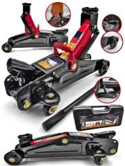 2 TON Profesyonel Yüksek Kalite 2 Ton Arabalı Tekerlekli Hidrolik Kriko Plastik Taşıma Çantalı Kriko