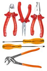 Kırmızı Şeffaf No7 Pense Kargaburun Yankeski A6 Boru Anahtarı Fort Pense Darbeli Tornavida Set