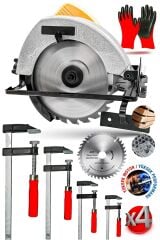 Premium Hassas Kesim Yüksek Tork Ahşap,Metal,Plastik Sunta Açılı Kesme Daire Testere Combo Set