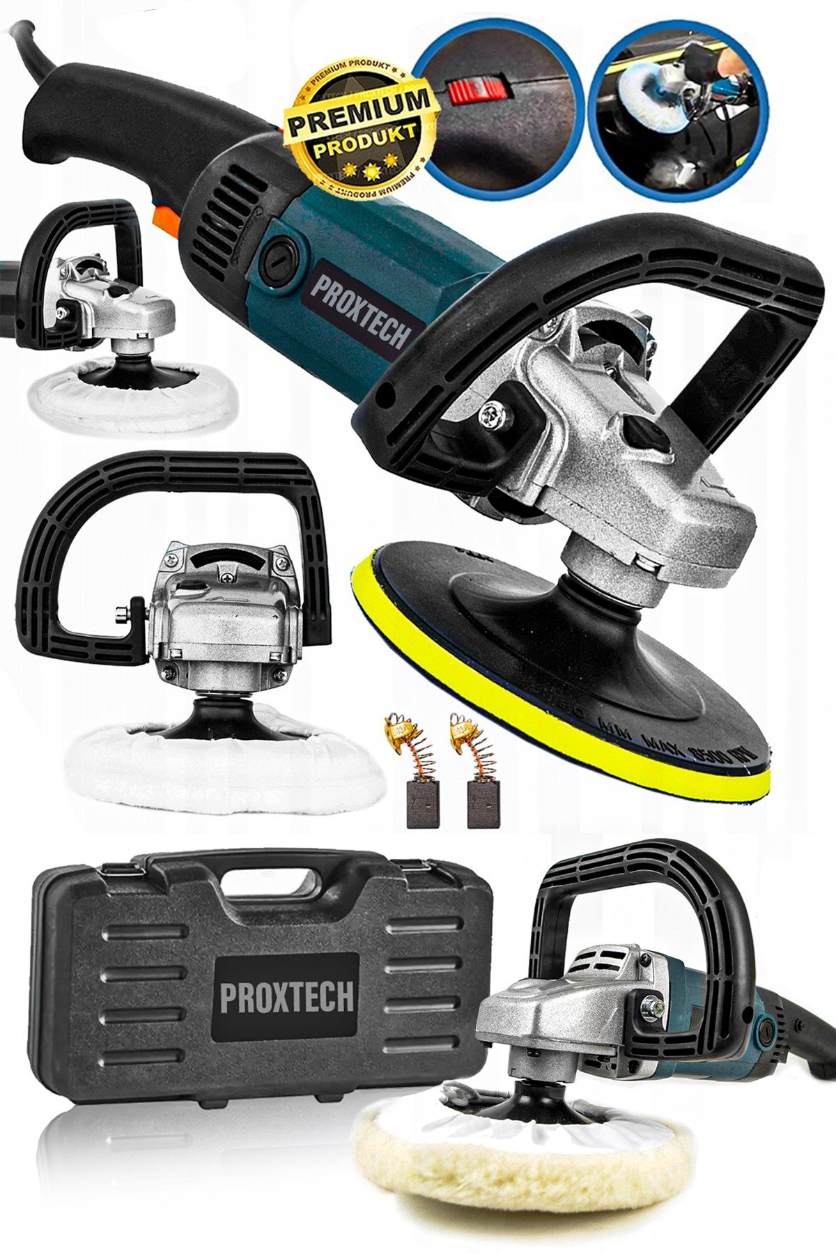 Premium Profesyonel 6Kademe Devirli  Pasta Cila Oto Kuaför Pasta Cila Polisaj Makinesi FulSet