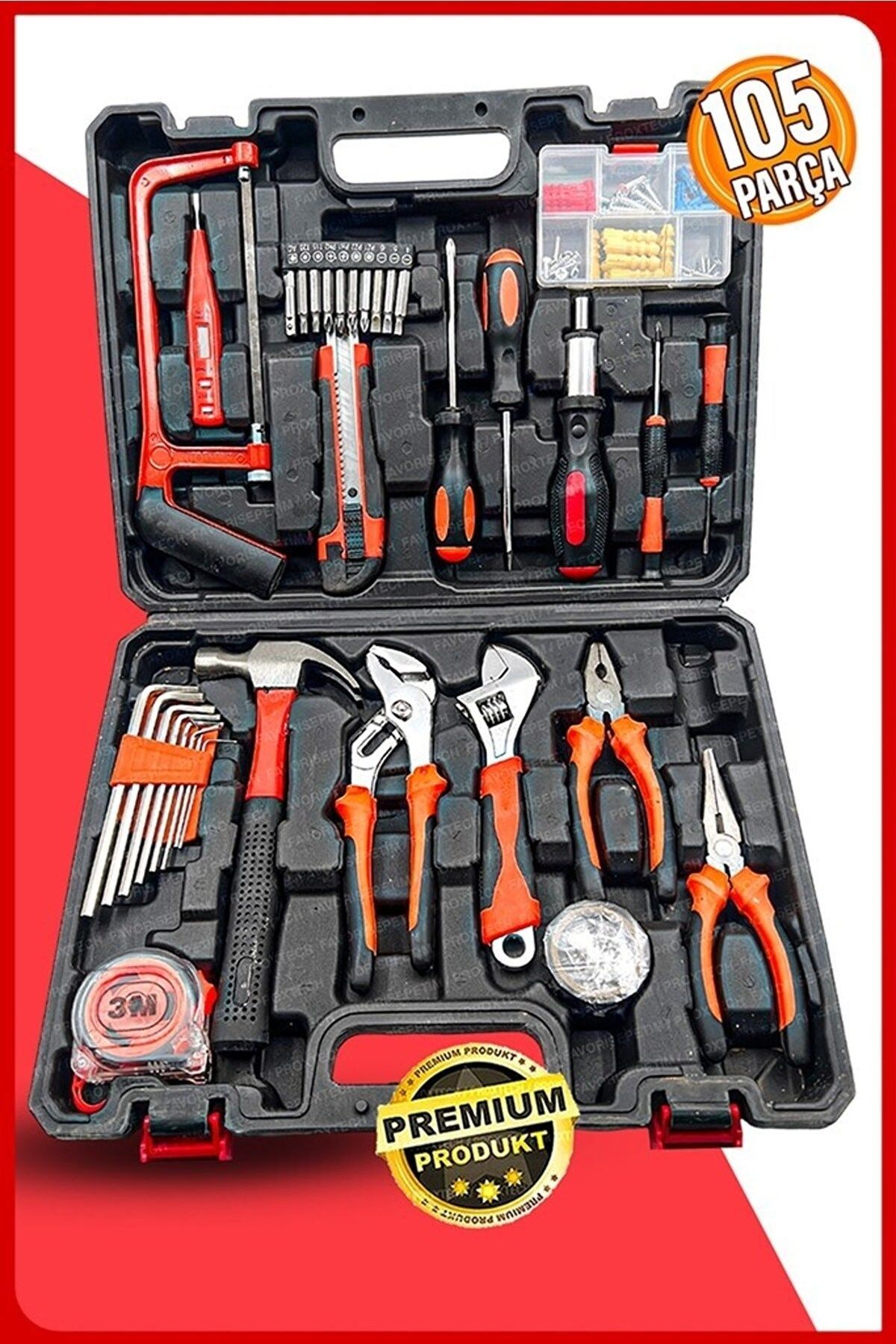 Premium Özel Alışım 105 Parça Kalite  Çelik Profesyonel Alet Takım Full Set