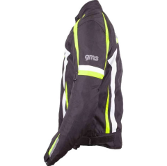 Gms Blouson PACE Siyah Beyaz Sarı Spor Motosiklet Ceket