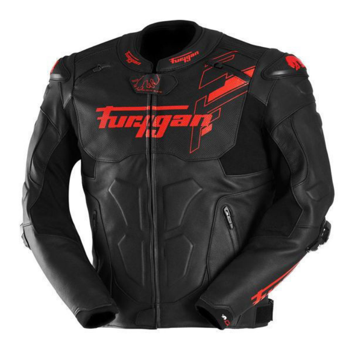 FURYGAN RAPTOR EVO 3 Siyah Kırmızı Deri Mont