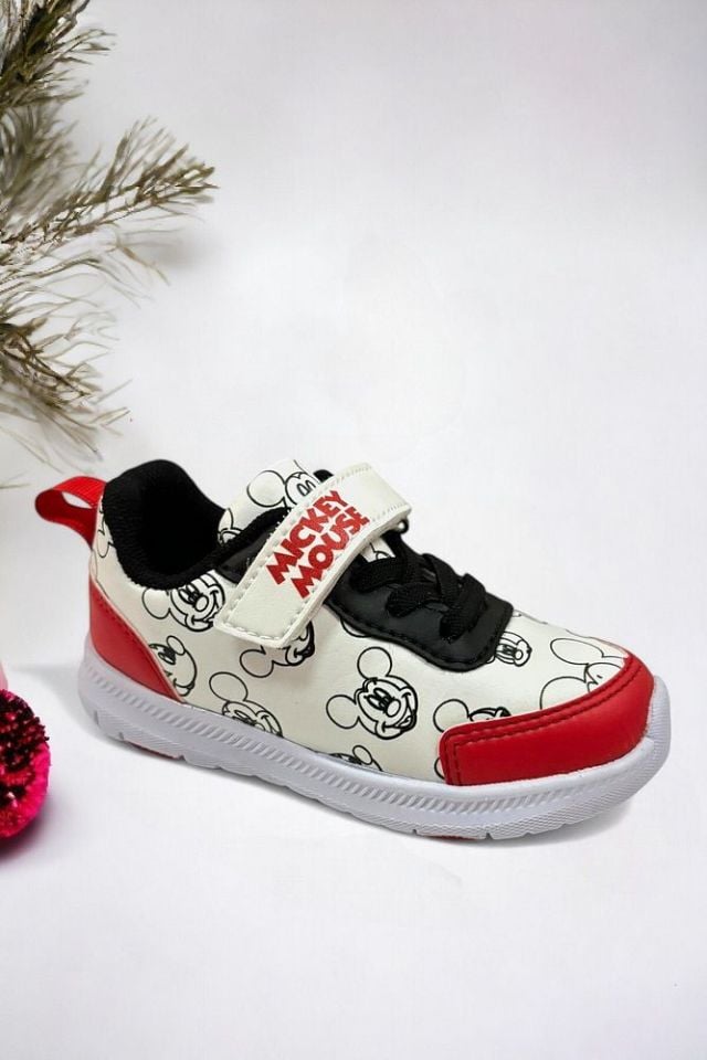 Mickey Mouse Baskılı Cırt Cırtlı Erkek Bebek Spor Ayakkabı