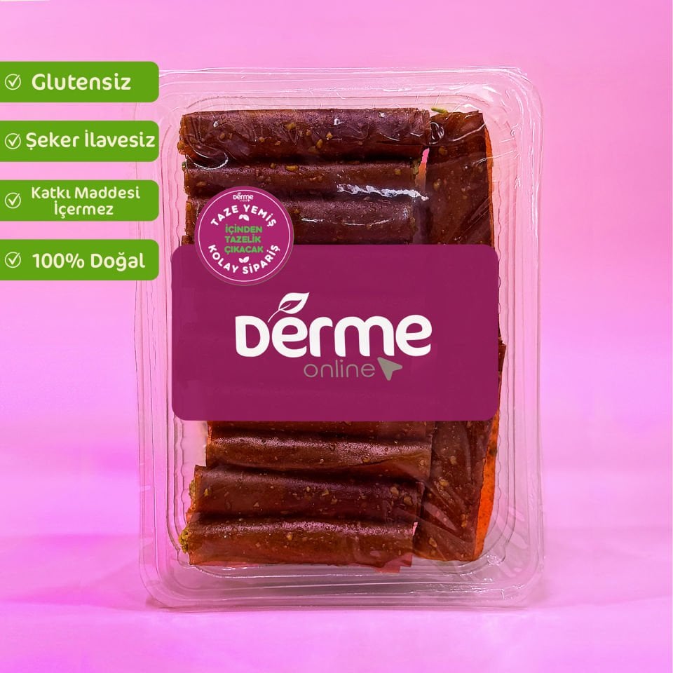 Rulo Pestil - Antep Fıstıklı - Glutensiz - Rafine Şeker İlavesiz  300 g