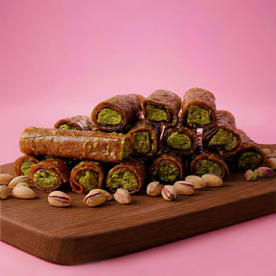 Rulo Pestil - Antep Fıstıklı - Glutensiz - Rafine Şeker İlavesiz  300 g