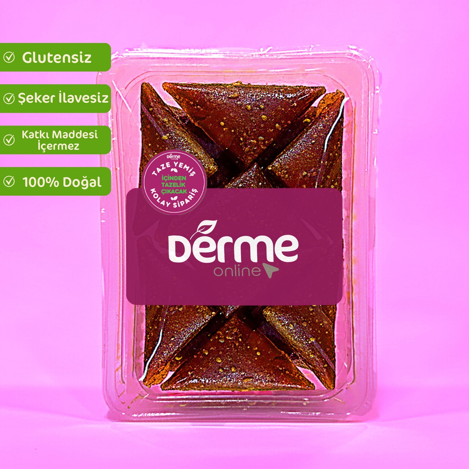 Muska  Pestil - Antep Fıstıklı - Glutensiz - Rafine Şeker İlavesiz 300 g