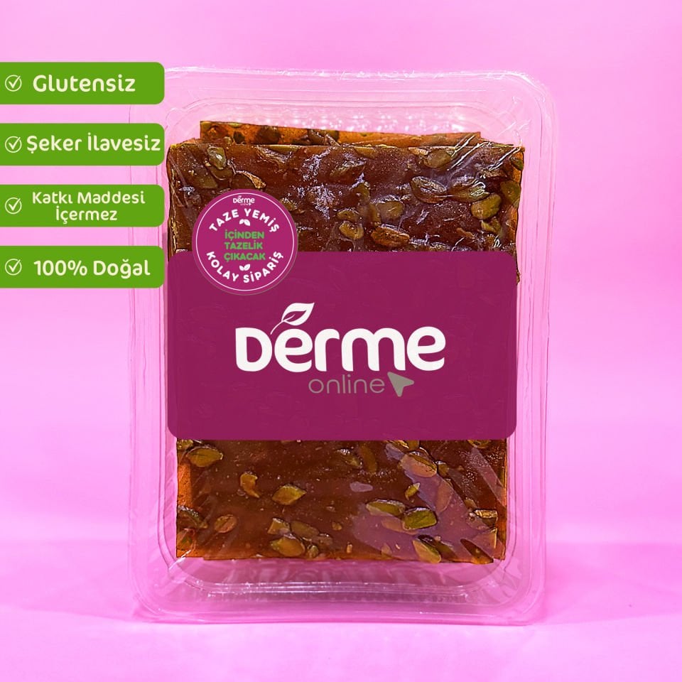 Yaprak Pestil - Antep Fıstıklı - Glutensiz - Rafine Şeker İlavesiz  300 g