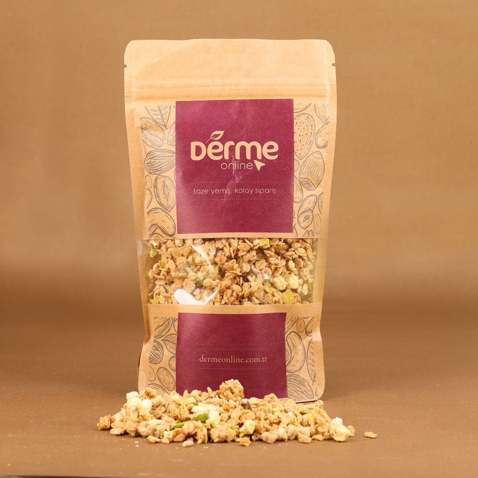 Granola Çikolata -  Antep Fıstık -  Cranberry