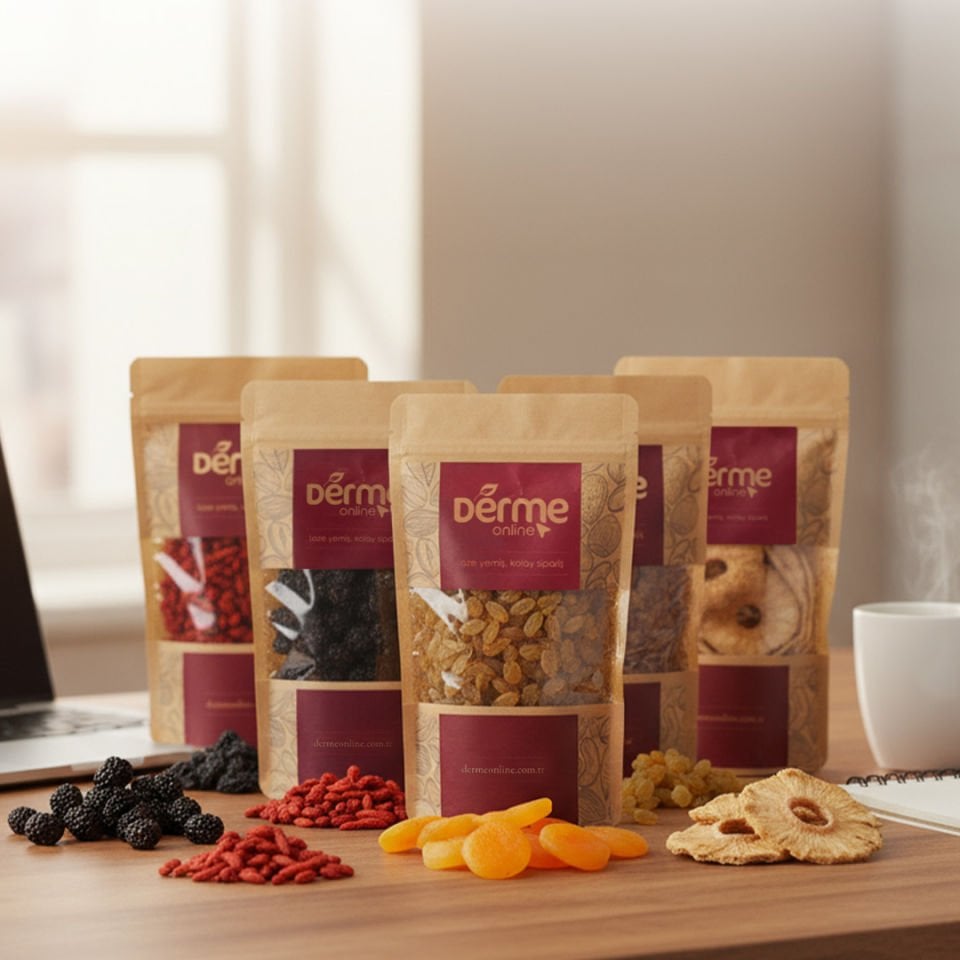 Ofis Atıştırmalık Paketi ( Blueberry, Gojiberry,Ananas Kurusu, Kayısı, Kuru Üzüm ) Granola Hediye