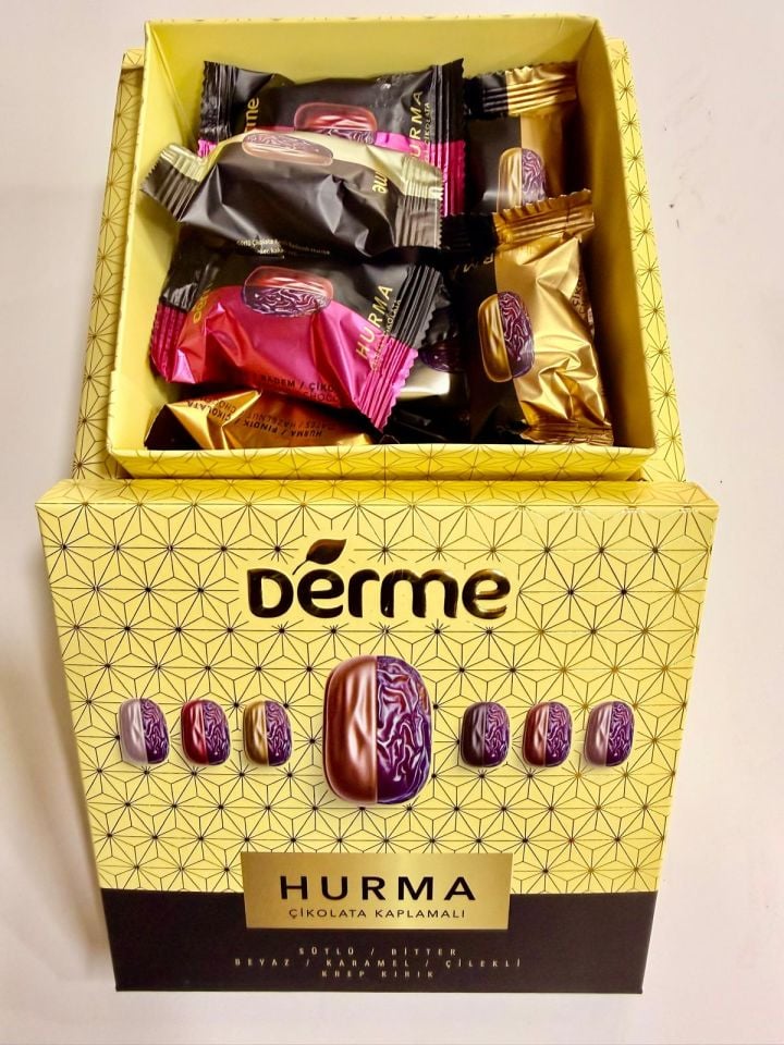 Hurma - Çikolata Kaplı - Karma ( Bitter - Sütlü - Beyaz  Karamel - Çilek - Kıtır )