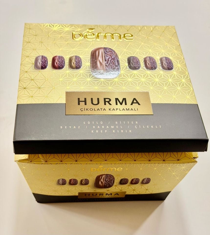 Hurma - Çikolata Kaplı - Karma ( Bitter - Sütlü - Beyaz  Karamel - Çilek - Kıtır )