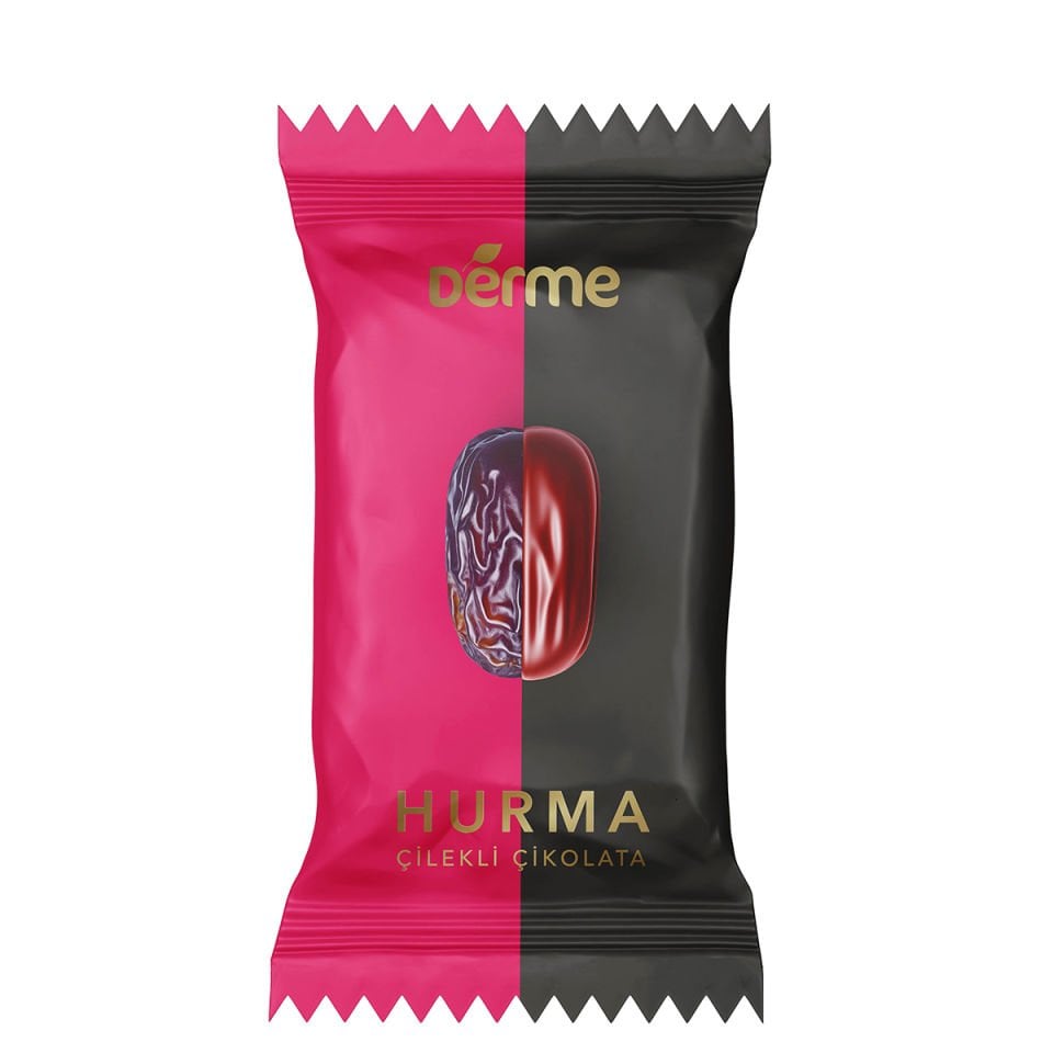 Hurma - Çikolata Kaplı - Karma ( Bitter - Sütlü - Beyaz  Karamel - Çilek - Kıtır ) - 300 gr