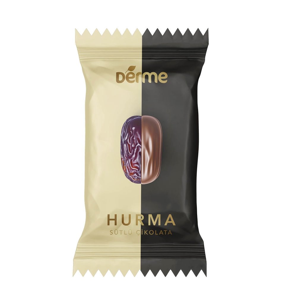 Hurma - Çikolata Kaplı - Karma ( Bitter - Sütlü - Beyaz  Karamel - Çilek - Kıtır ) - 300 gr