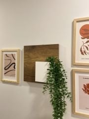Ceviz Bohem Model Uçan Duvar Rafı Saksılık Çiçeklik İskandinav Duvar Saksısı