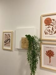 Beyaz Bohem Model Uçan Duvar Rafı Saksılık Çiçeklik İskandinav Duvar Saksısı