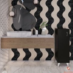 Siyah Tek Kapaklı 3 Raflı Banyo Dolabı Havlu Dolabı Sabunluk Kiler Dolabı Erzak Dolabı Ekmek Dolabı