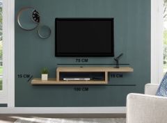 100 Cm Tv Ünitesi Tv Standı Duvar Rafı Kitaplık