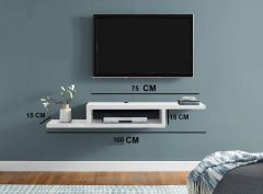 100 Cm Tv Ünitesi Tv Standı Duvar Rafı Kitaplık