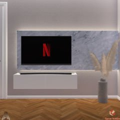 120 Cm Tv Ünitesi Tv Sehpası Duvar Rafı Kitaplık