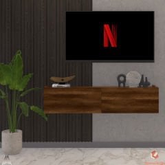 120 Cm Tv Ünitesi Tv Sehpası Duvar Rafı Kitaplık
