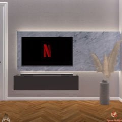 120 Cm Tv Ünitesi Tv Sehpası Duvar Rafı Kitaplık