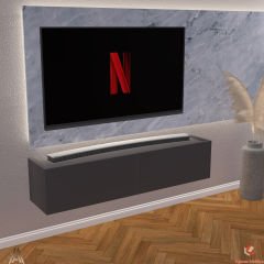 120 Cm Tv Ünitesi Tv Sehpası Duvar Rafı Kitaplık