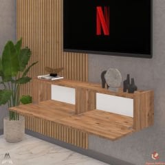 120 Cm Tv Ünitesi Tv Sehpası Duvar Rafı Kitaplık