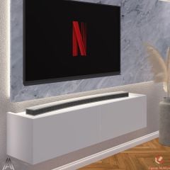 110 Cm Tv Ünitesi Tv Sehpası Duvar Rafı Kitaplık