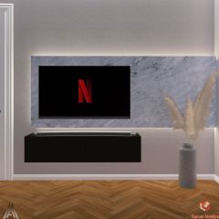 100 Cm Tv Ünitesi Tv Sehpası Duvar Rafı Kitaplık