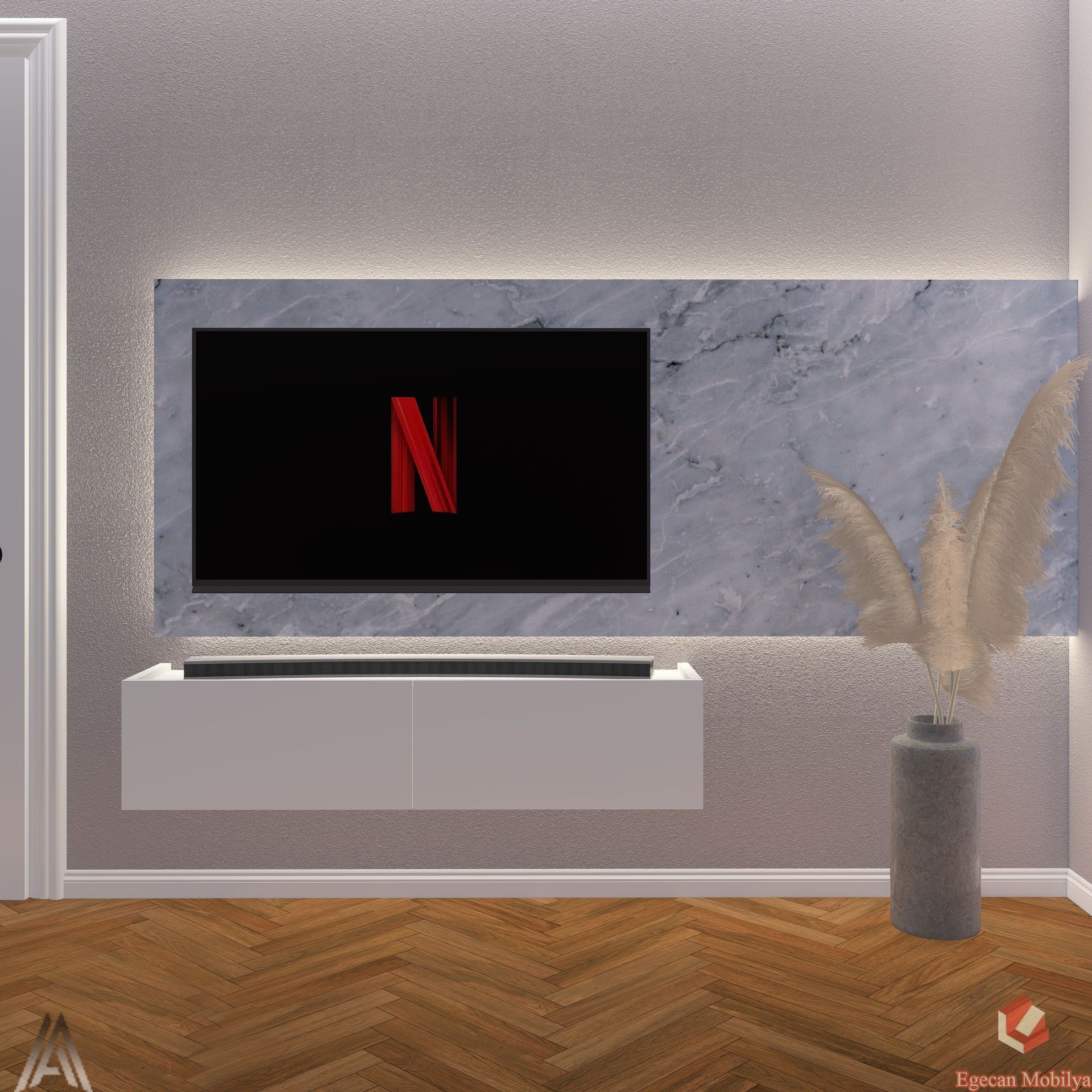 90 Cm Tv Ünitesi Tv Sehpası Duvar Rafı Kitaplık