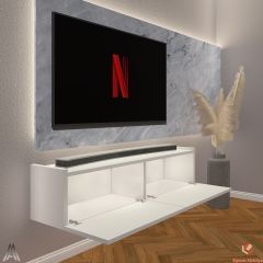 80 Cm Tv Ünitesi Tv Sehpası Duvar Rafı Kitaplık
