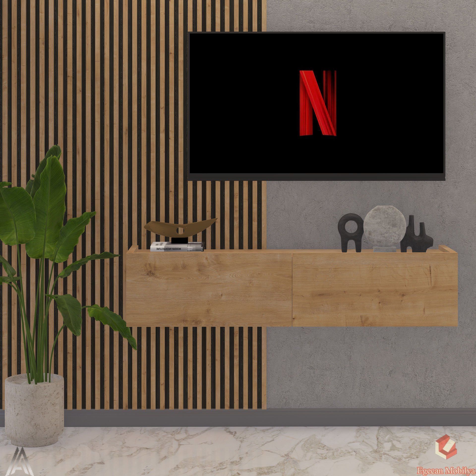 80 Cm Tv Ünitesi Tv Sehpası Duvar Rafı Kitaplık