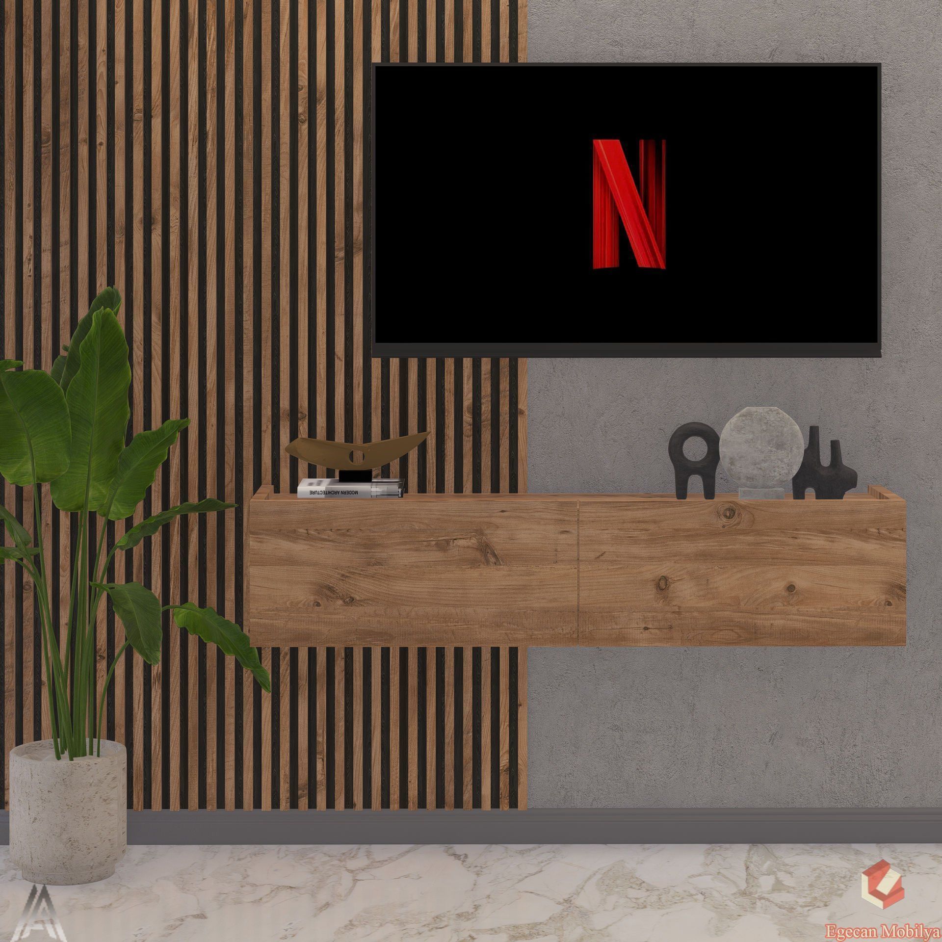 80 Cm Tv Ünitesi Tv Sehpası Duvar Rafı Kitaplık